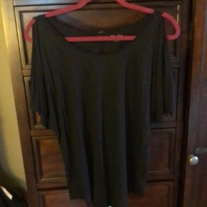 Cold shoulder black top